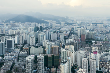 Fototapeta na wymiar skyline,cityscape of modern city,shenzhen