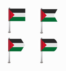 set of four flags Palestine