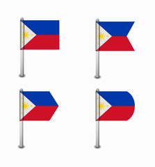 set of four flags Philippines