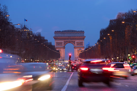 Paris, Champs-Elysees, Arc de triomphe