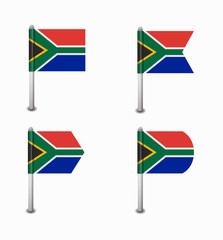 set of four flags South Africa