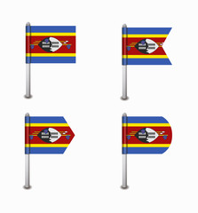 set of four flags Swaziland