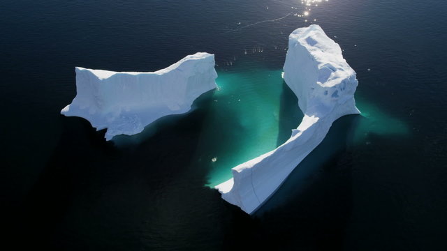 Aerial Climate Greenland Ice Floes Rising Temperatures Remote 