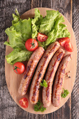 grilled sausages