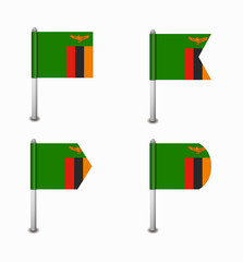 set of four flags Zambia