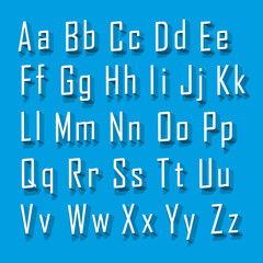 Font 3d set letter