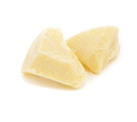 cocoa butter isolated on white background