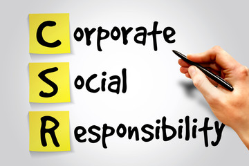 Corporate Social Responsibility (CSR) sticky note