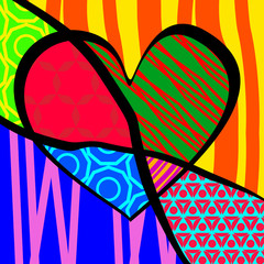 Obraz na płótnie Canvas Vector Illustration for Valentine's Day. pop-art