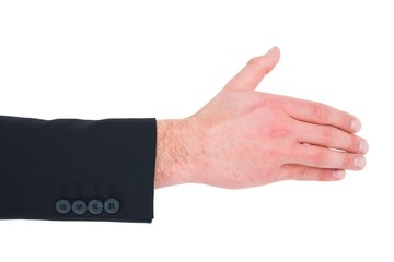 Hand of businessman offering handshake