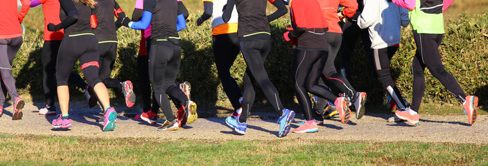 women during the cross country race