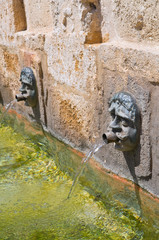 Medieval fountain. Laterza. Puglia. Italy.