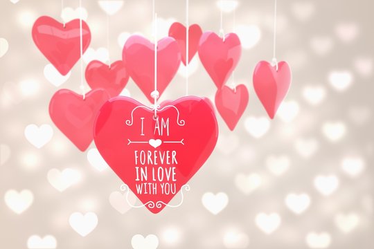 Composite image of valentines message