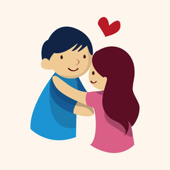 Valentine's day theme love couple elements vector