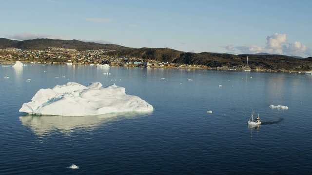 Aerial Climate Greenland Ice Floes Rising Temperatures Remote 
