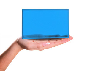 empty screen in hand