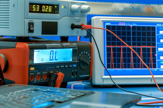 Electronic Measuring Instruments In Hitech Computer Laboratory