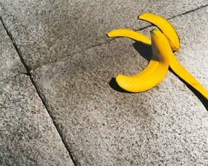 Banana Skin on sidewalk