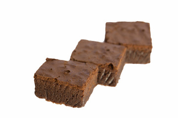 brownie isolated on white background