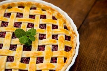 Homemade cherry pie