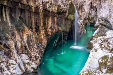 Photo sur Plexiglas Canyon Soca River falls