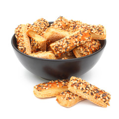 Biscuits apéritif - Feuilletés fromage sésame pavot