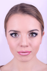 Fototapeta premium Perfect makeup, isolated on white