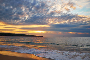 Fototapeta premium Tropical beach at sunset