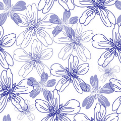 Seamless pattern with flowers