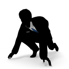 競争するビジネスマン