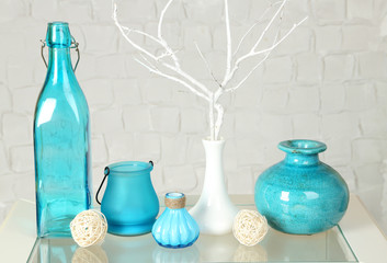 Interior with decorative vases