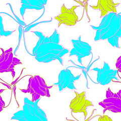 Seamless pattern with flowers