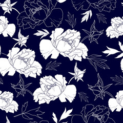 Seamless pattern with flowers