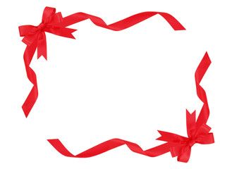 Frame of red ribbon