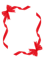 Frame of red ribbon