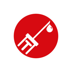 Syringe vector icon isolated.