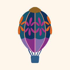 hot air ballon design elements vector