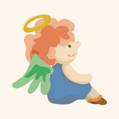 angel cartoon design elements vector
