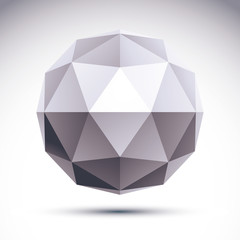 Fototapeta na wymiar Abstract 3D origami polygonal object, vector geometric design el