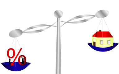 Scales house and interest on the loan