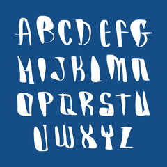 Script font vector, vector alphabet letters.