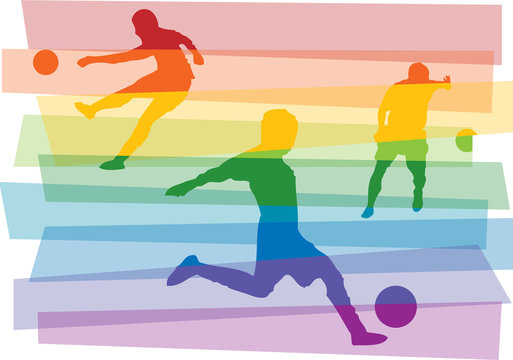 calciatori strisce arcobaleno