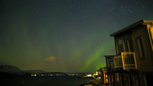 Time lapse Aurora Borealis natural Solar wind  Geomagnetic storm  Norway 