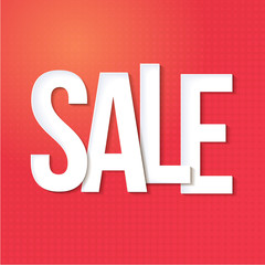Sale typography background. Vector