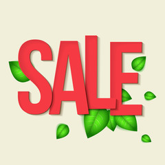 Sale typography background. Vector