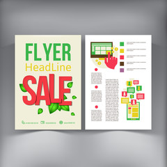 Sale Brochure Flyer design vector template.