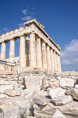 Parthenon temple on the Acropolis of Athens,Greece