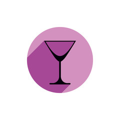 Classic empty martini glass, alcohol and entertainment theme ill
