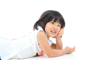 Cheerful asian girl