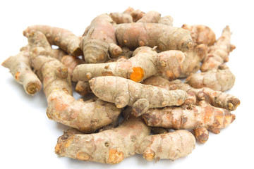 Turmeric isolated on white background